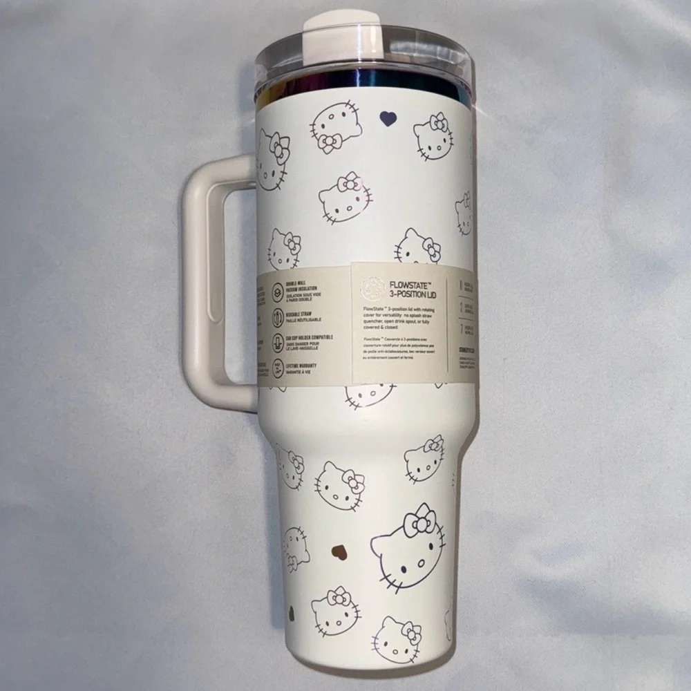 Stanley Quencher H2.0 Tumbler with Green Hello Kitty Design - Picture 2 of 16